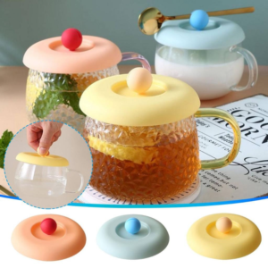 Silicon Cup lid with spoon holder